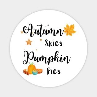 Autumn Skies Pumpkin Pies stars Magnet